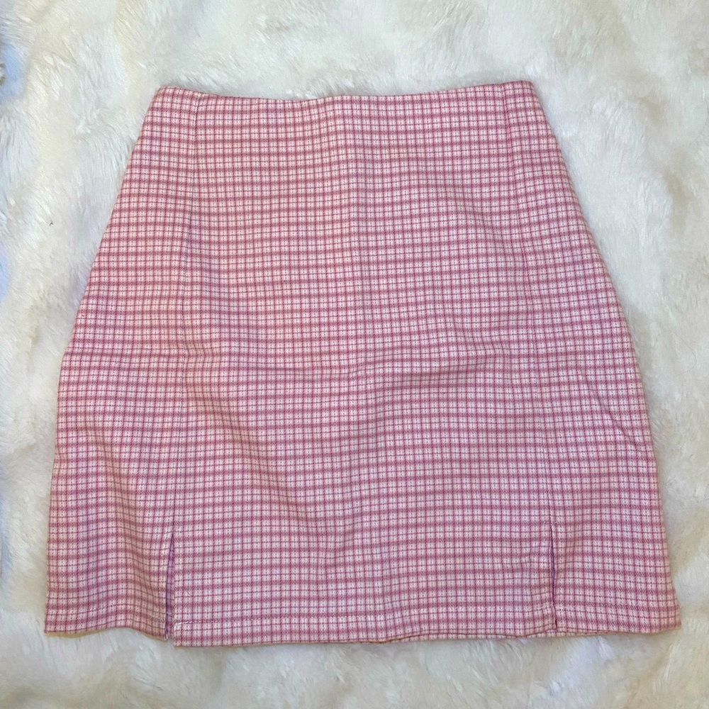 Brandy Melville/John Galt Pink Plaid Skirt💗